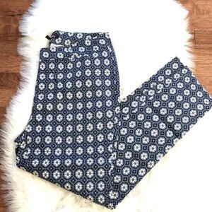 Roaman’s Blue Print Skinny Pants